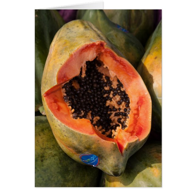 Papaya Fruit Greeting Card (Vorne)