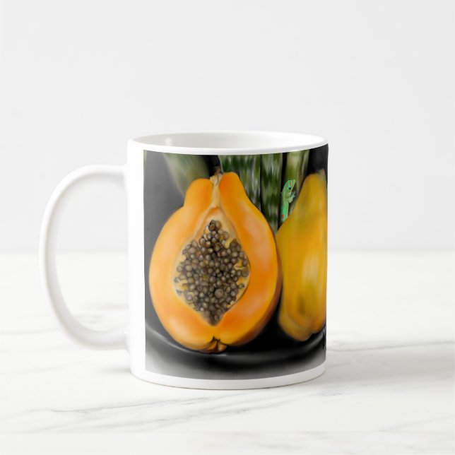 Papaya Gecko Kaffeetasse (Links)