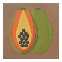Papaya-Imitate überzogene Canvas Print Künstlicher Leinwanddruck