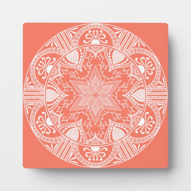 Papaya Mandala Fotoplatte (Vorderseite)