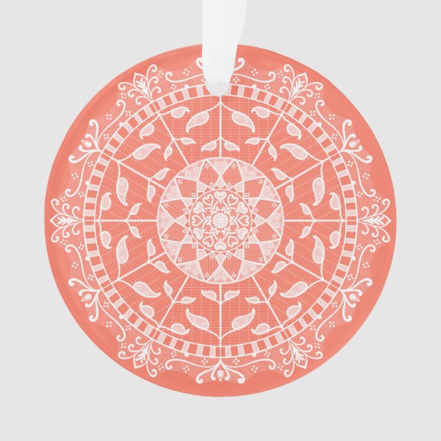 Papaya Mandala Ornament (Vorderseite)