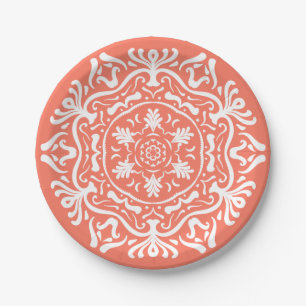 Papaya Mandala Pappteller