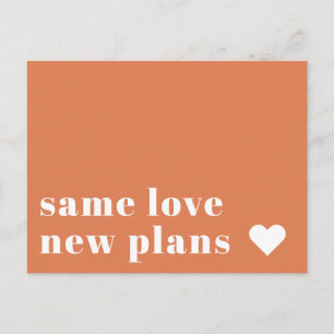 Papaya   Moderne Hochzeitserklärung Postkarte