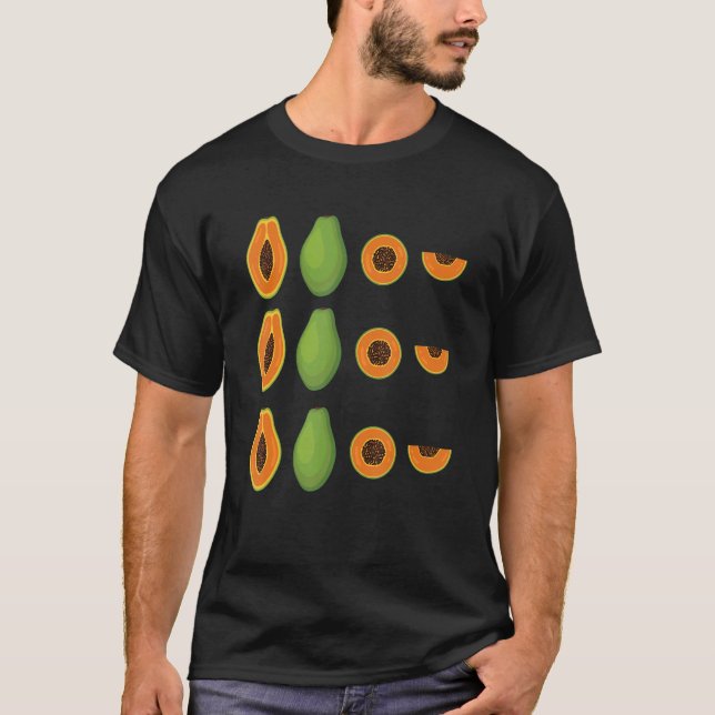 Papaya Outfit Liebe Vegan Food T-Shirt (Vorderseite)