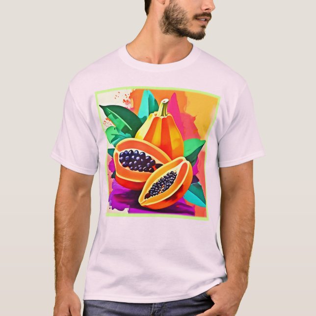 Papaya-Pop in Scheiben T-Shirt (Vorderseite)