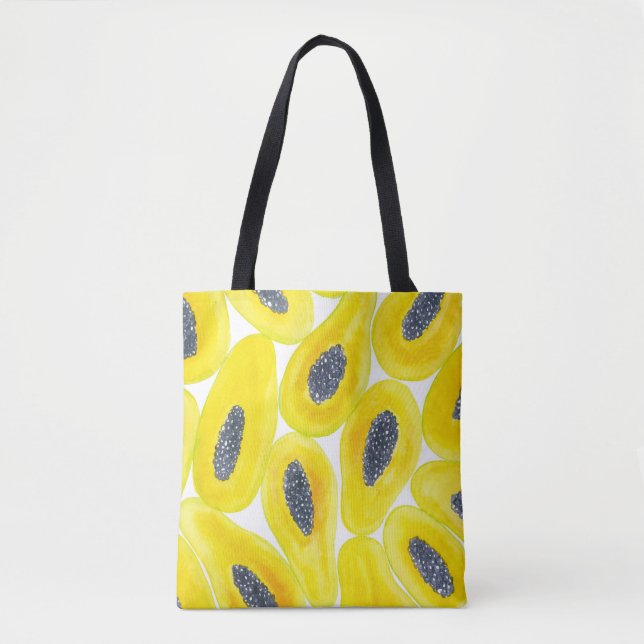 Papaya-Scheiben-Aquarell (Vorderseite)