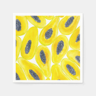 Papaya-Scheiben-Aquarell Serviette