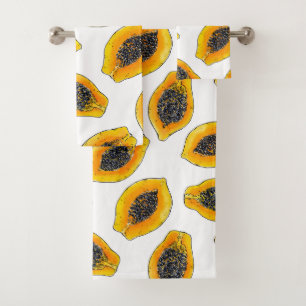 Papaya-Scheiben Badhandtuch Set