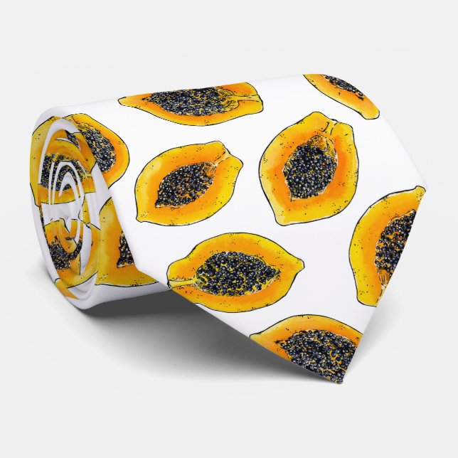 Papaya-Scheiben Krawatte (Gerollt)