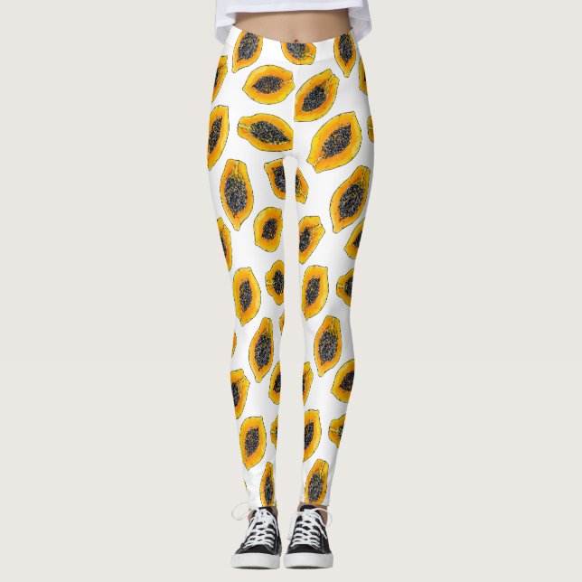 Papaya-Scheiben Leggings (Vorderseite)