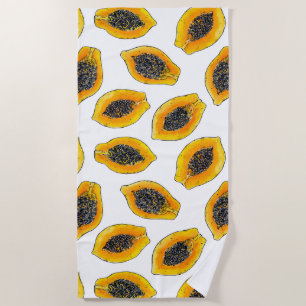Papaya-Scheiben Strandtuch