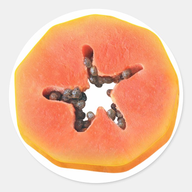 Papaya-Scheiße Runder Aufkleber (Vorderseite)