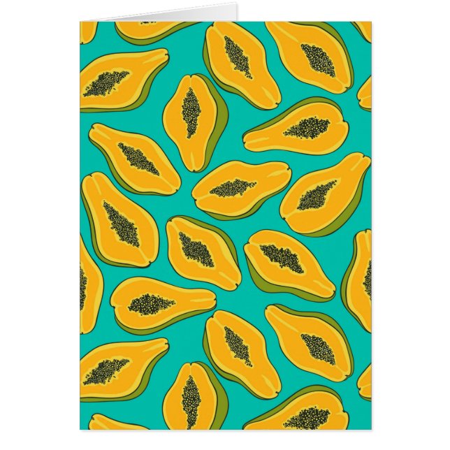 Papaya slices on turquoise (Vorne)
