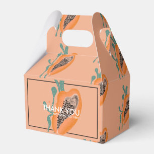 Papaya Tropical Frucht Danke Brautparty Geschenkschachtel