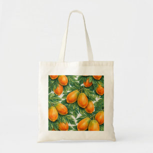 Papaya Tropisches Botanisches Muster Tragetasche