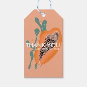 Papaya Tropisches Frucht Abstrakt Danke  Geschenkanhänger