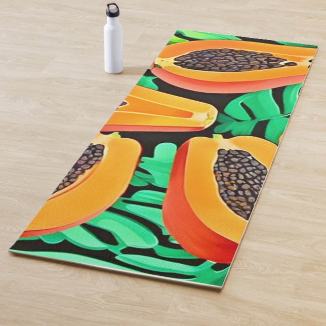 Papaya und Blätter Neues Muster Yogamatte (Beispiel)