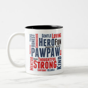 Papaya-Vatertag Zweifarbige Tasse