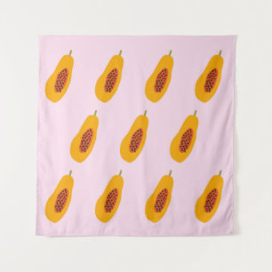 Papaya Vintag Pattern Wandteppich