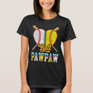 Papaya von beiden halben Baseball Softball Eiscrem T-Shirt