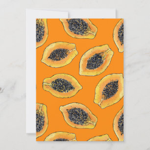 Papayastücke auf Orange
