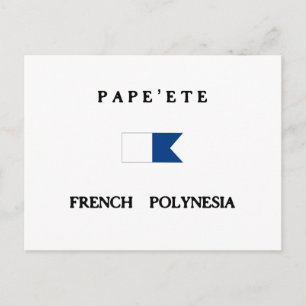 Pape Französisch-Polynesien-Alpha-Tauchflagge Postkarte