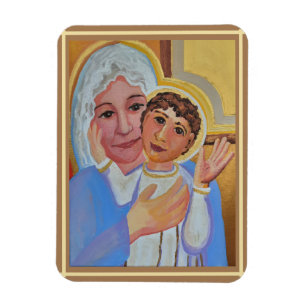 Papegewicht Madonna und Kind Icon Magnet