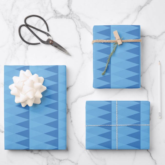 Papel de regalo azul geschenkpapier set (Vorderseite)