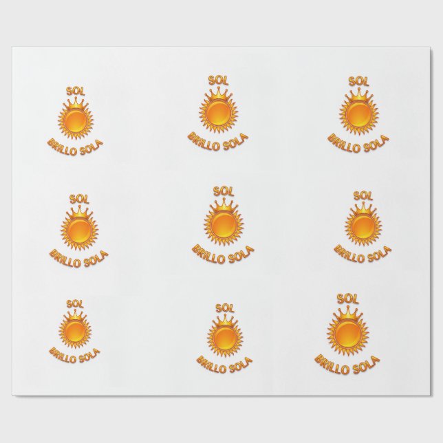 Papel de Regalo con Logo Sol Brillo Sola | Envolto Geschenkpapier (Flach)