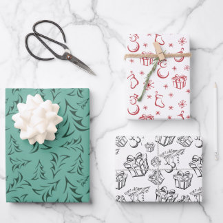 Papel de regalo con motivos navideños geschenkpapier set