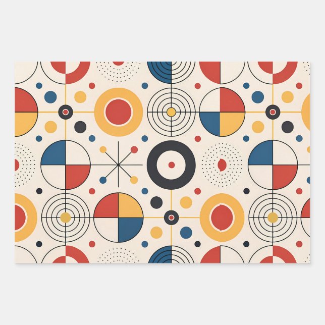 Papel de regalo diseño geométrico geschenkpapier set (Vorderseite)