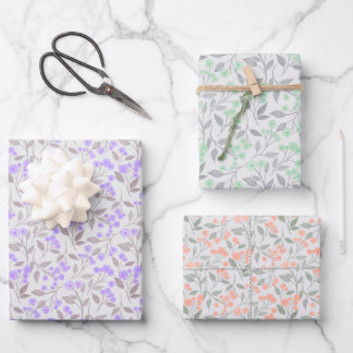 Papel de regalo floral  geschenkpapier set