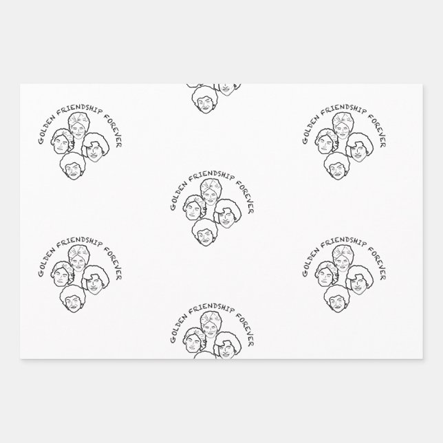 Papel de regalo Golden Friendship Geschenkpapier Set (Vorderseite 3)