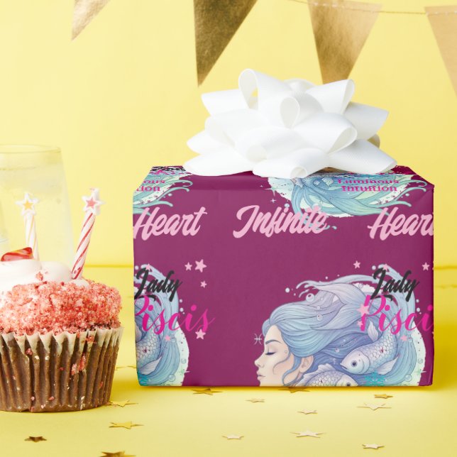 Papel de regalo Lady Piscis  Geschenkpapier (Geburtstagsparty)