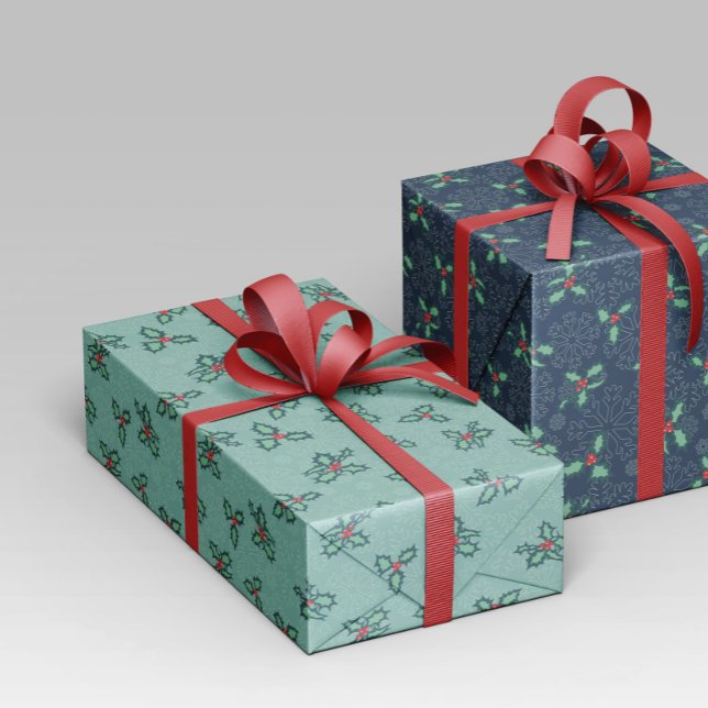 Papel de regalo navidad color turquesa geschenkpapier (Von Creator hochgeladen)