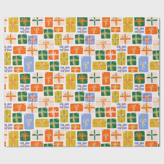 Papel de regalo navideño con estampado de regalito geschenkpapier (Flach)