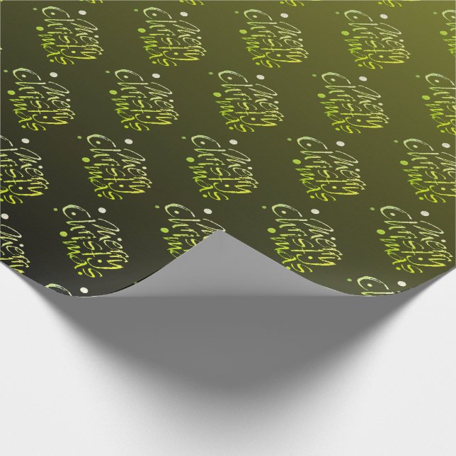 Papel de regalo negro para navidad con verde geschenkpapier (Ecke)