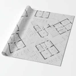 Papel de Regalo Plano de Arquitecto Geschenkpapier