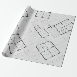 Papel de Regalo Plano de Arquitecto Geschenkpapier