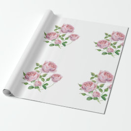 papel de regalo rosas a la acuarela geschenkpapier