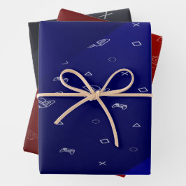 Papel de regalo XBOX, PLAYSTATION y NINTENDO Geschenkpapier Set