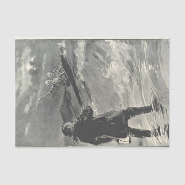 Papel De Seda 2 esqueletos en sus ataúdes Seidenpapier (Vorderseite)