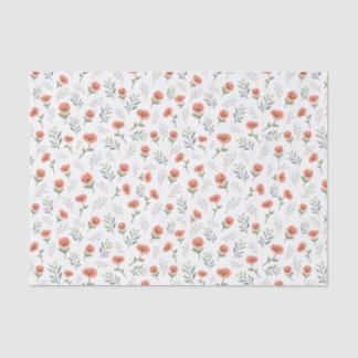 Papel de seda Amapolas y ramas en primavera Seidenpapier