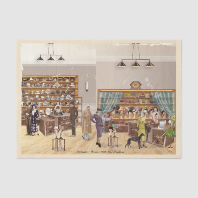 Papel De Seda Autumn - Winter Fashion, 1934 Seidenpapier (Vorderseite)