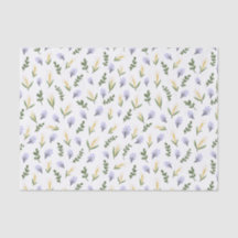 Papel de seda flor de agua y lavanda