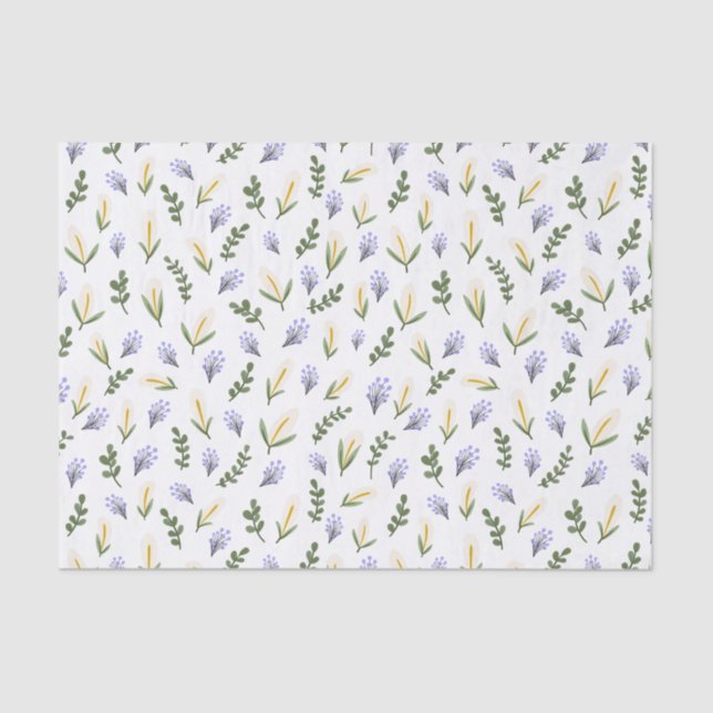 Papel de seda flor de agua y lavanda seidenpapier (Vorderseite)
