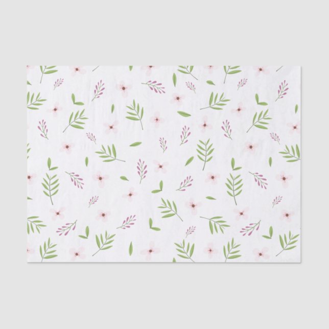 Papel de seda Flores y hojas de primavera Seidenpapier (Vorderseite)