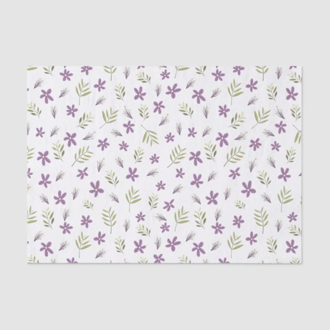 Papel de seda Violetas y flores silvestres Seidenpapier (Vorderseite)