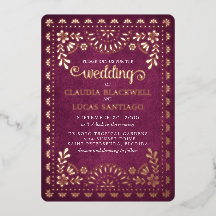 Papel Picado Burgundy Wedding