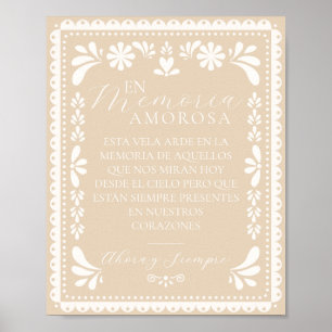 Papel Picado Esta Vela Arde Memoria Poster